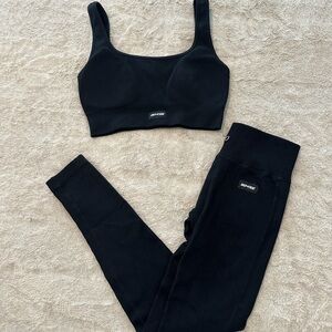 Bo+Tee Ribbed Sports Bra and Leggings Set